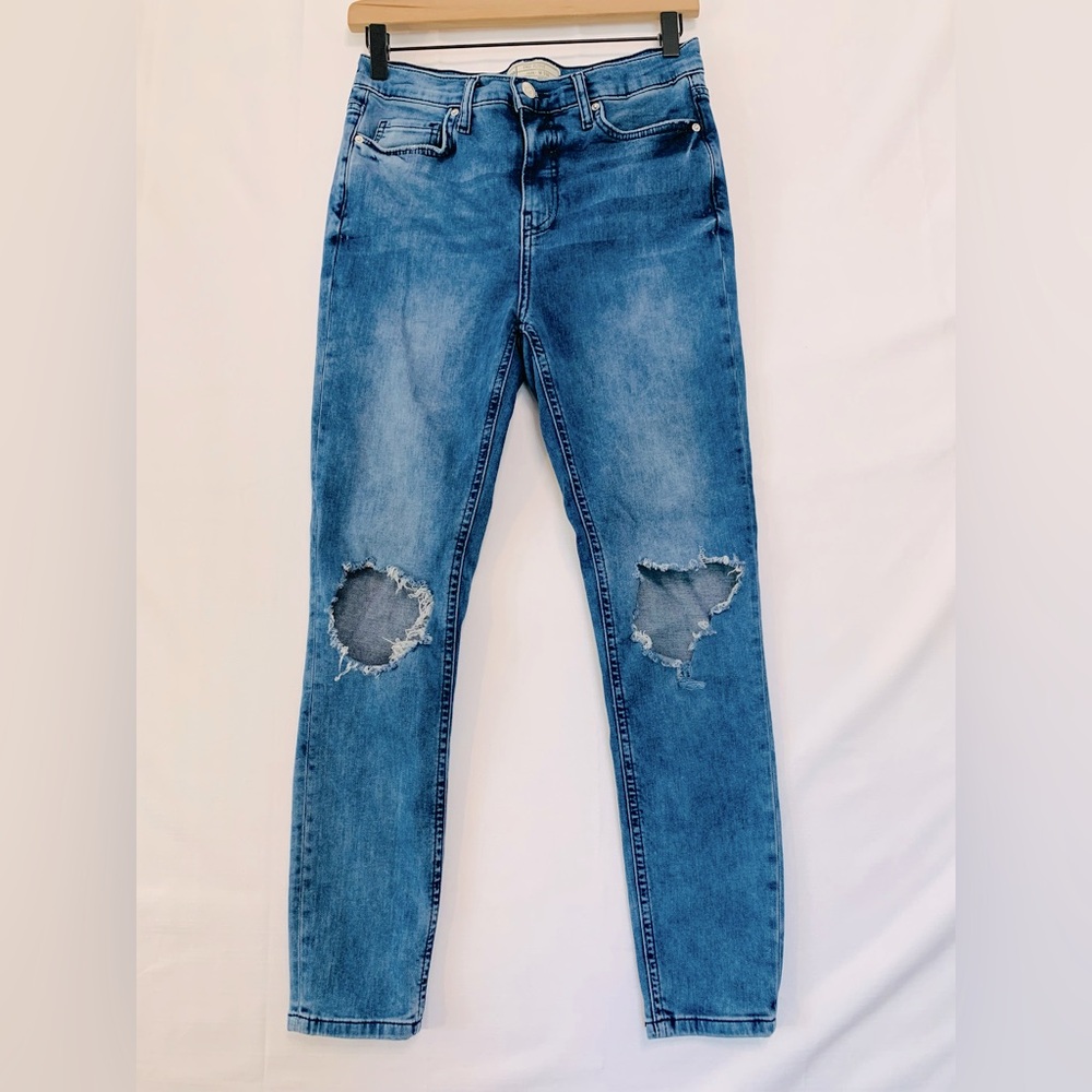 FREE PEOPLE Distressed Skinny Stretch Jeans Size 29